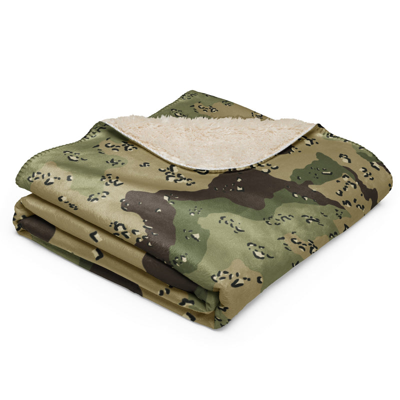 Chocolate Chip Woodland CAMO Sherpa Blanket