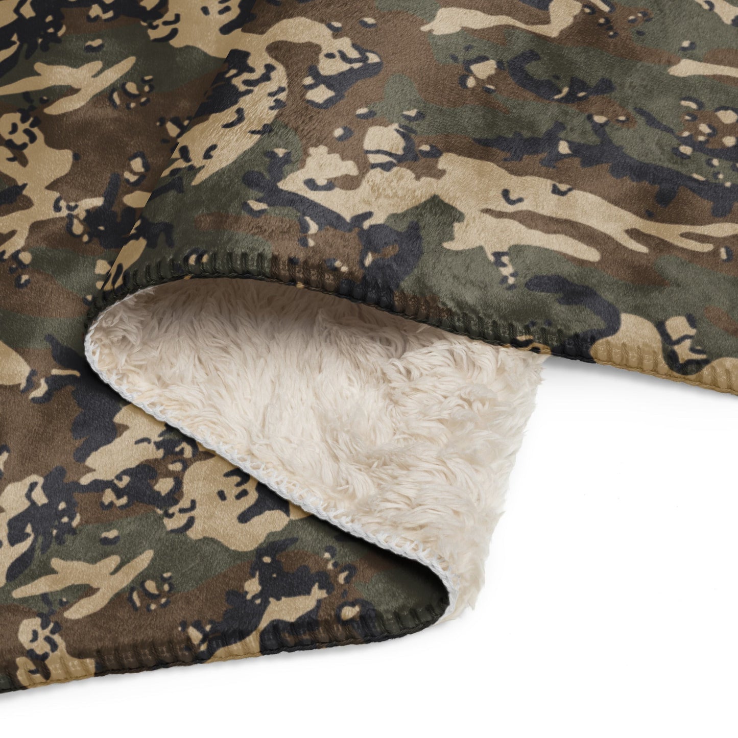 Chocolate Chip Woodland CAMO Sherpa Blanket