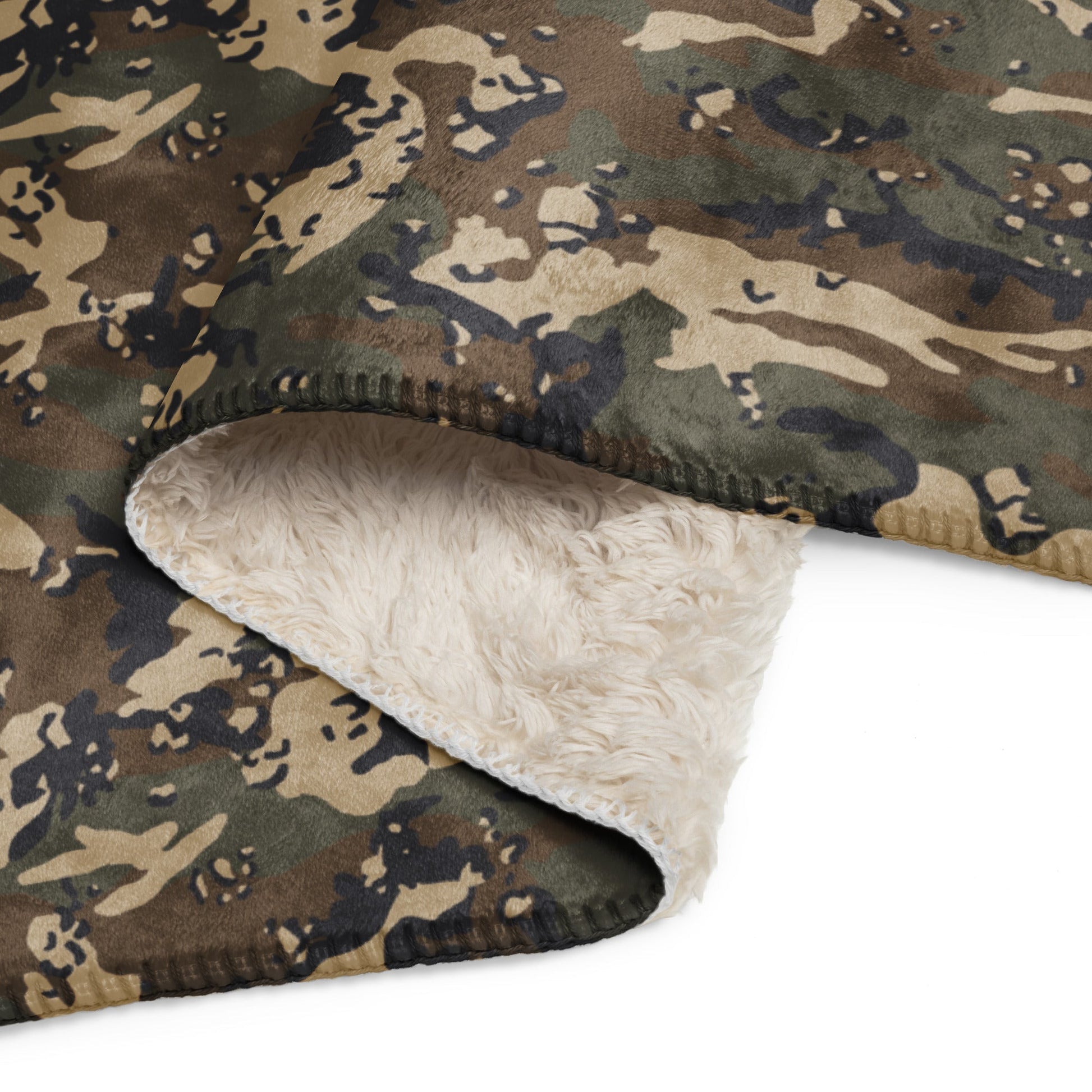 Chocolate Chip Woodland CAMO Sherpa Blanket