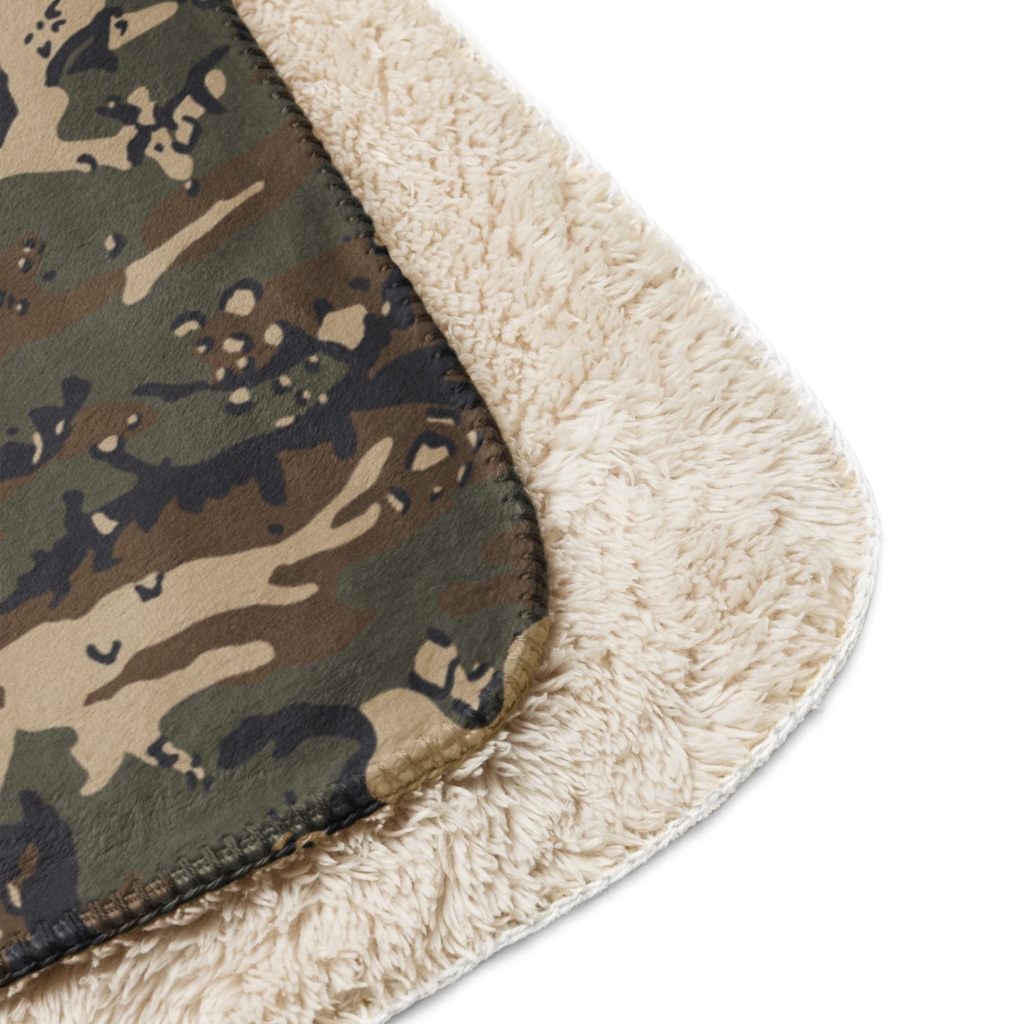 Chocolate Chip Woodland CAMO Sherpa Blanket