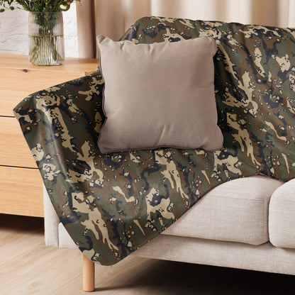 Chocolate Chip Woodland CAMO Sherpa Blanket