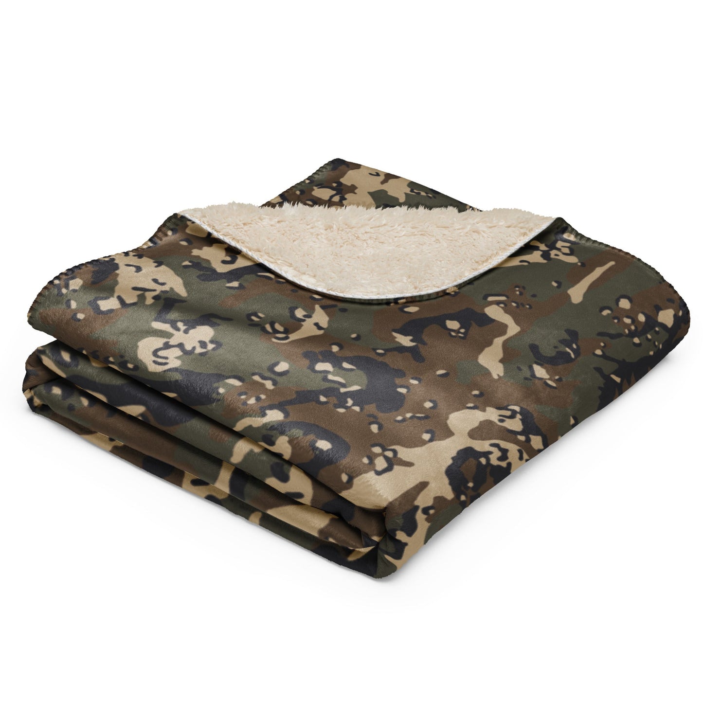 Chocolate Chip Woodland CAMO Sherpa Blanket