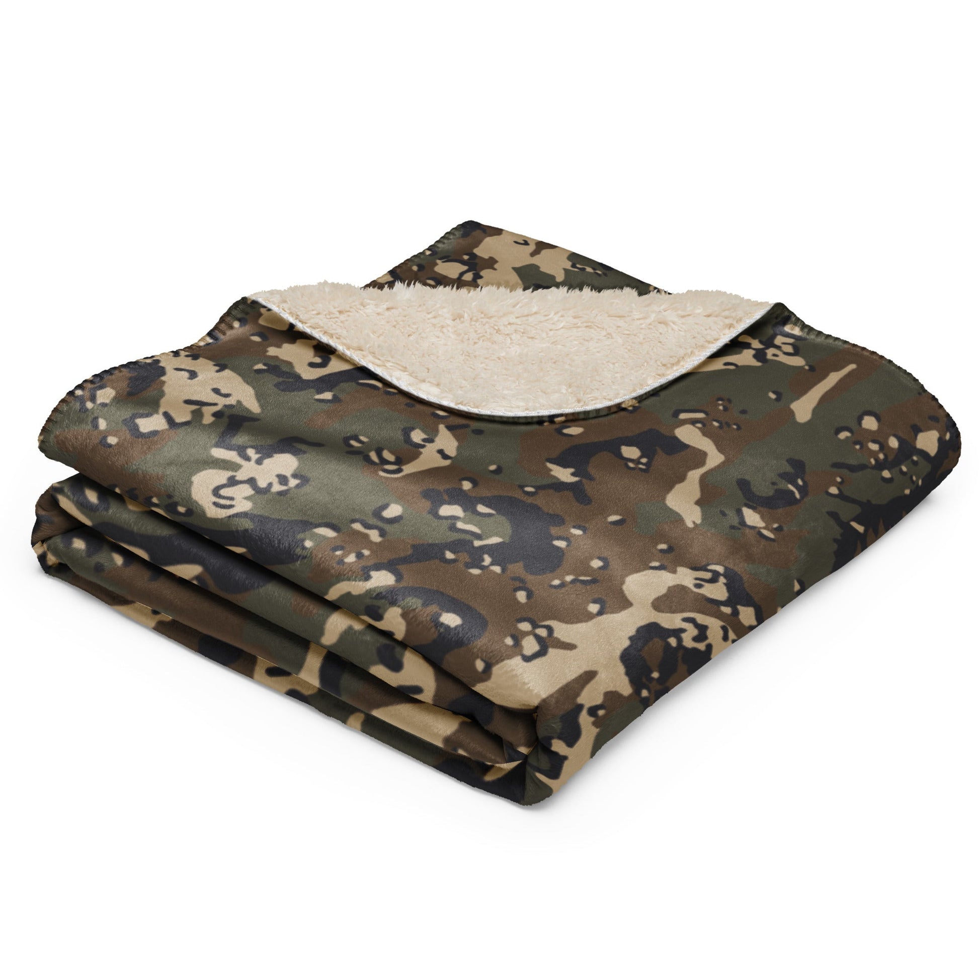 Chocolate Chip Woodland CAMO Sherpa Blanket
