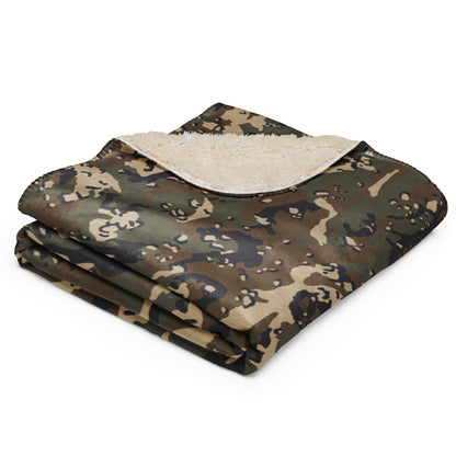 Chocolate Chip Woodland CAMO Sherpa Blanket