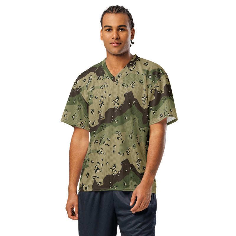 Chocolate Chip Woodland CAMO Unisex American Football Jersey