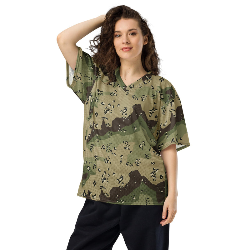 Chocolate Chip Woodland CAMO Unisex American Football Jersey