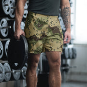 Chocolate Chip Woodland CAMO Unisex Athletic Long Shorts - 2XS