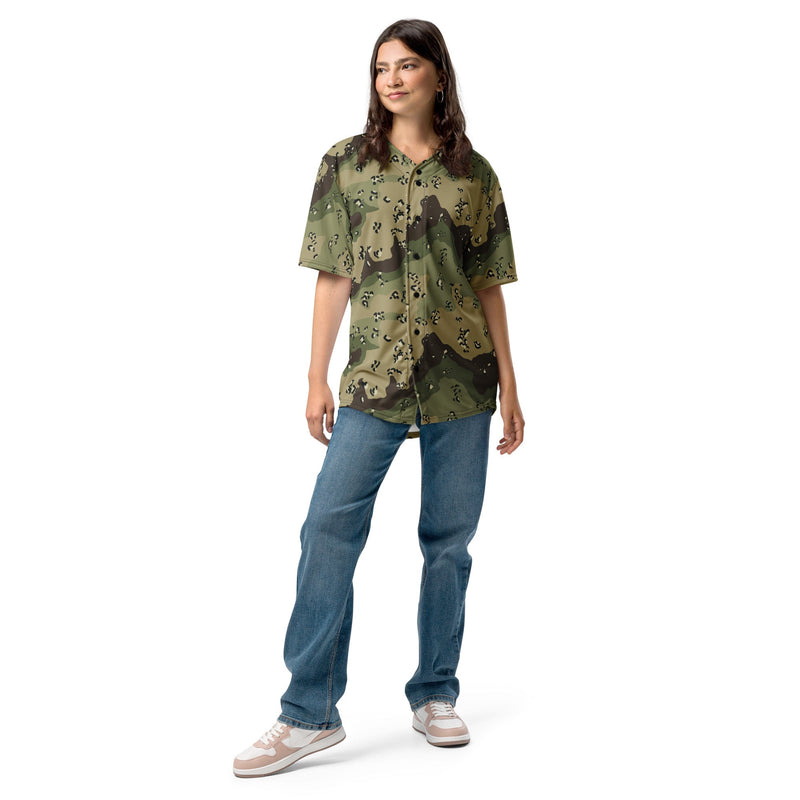 Chocolate Chip Woodland CAMO Unisex Baseball Jersey