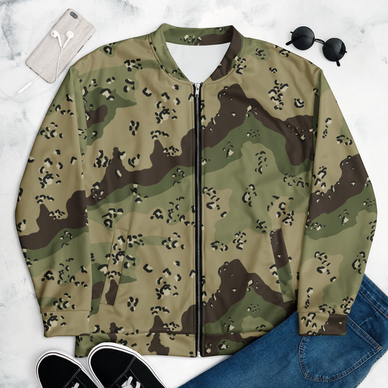 Chocolate Chip Woodland CAMO Unisex Bomber Jacket