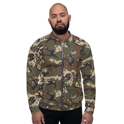 Chocolate Chip Woodland CAMO Unisex Bomber Jacket