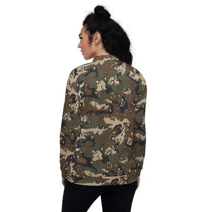 Chocolate Chip Woodland CAMO Unisex Bomber Jacket