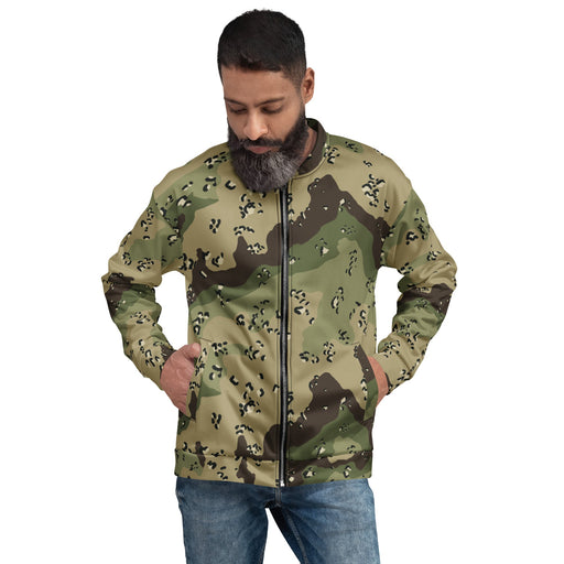 Chocolate Chip Woodland CAMO Unisex Bomber Jacket - XS
