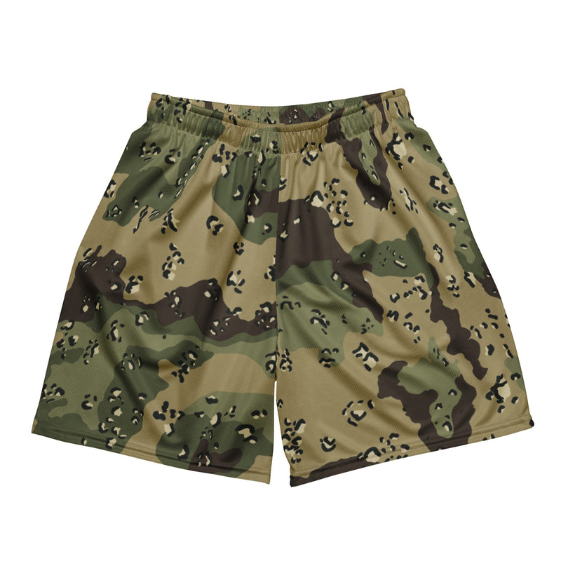 Chocolate Chip Woodland CAMO Unisex Mesh Shorts - 2XS