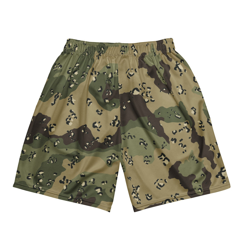 Chocolate Chip Woodland CAMO Unisex Mesh Shorts