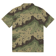 Chocolate Chip Woodland CAMO Unisex Short-Sleeve Button Shirt - Button-Up