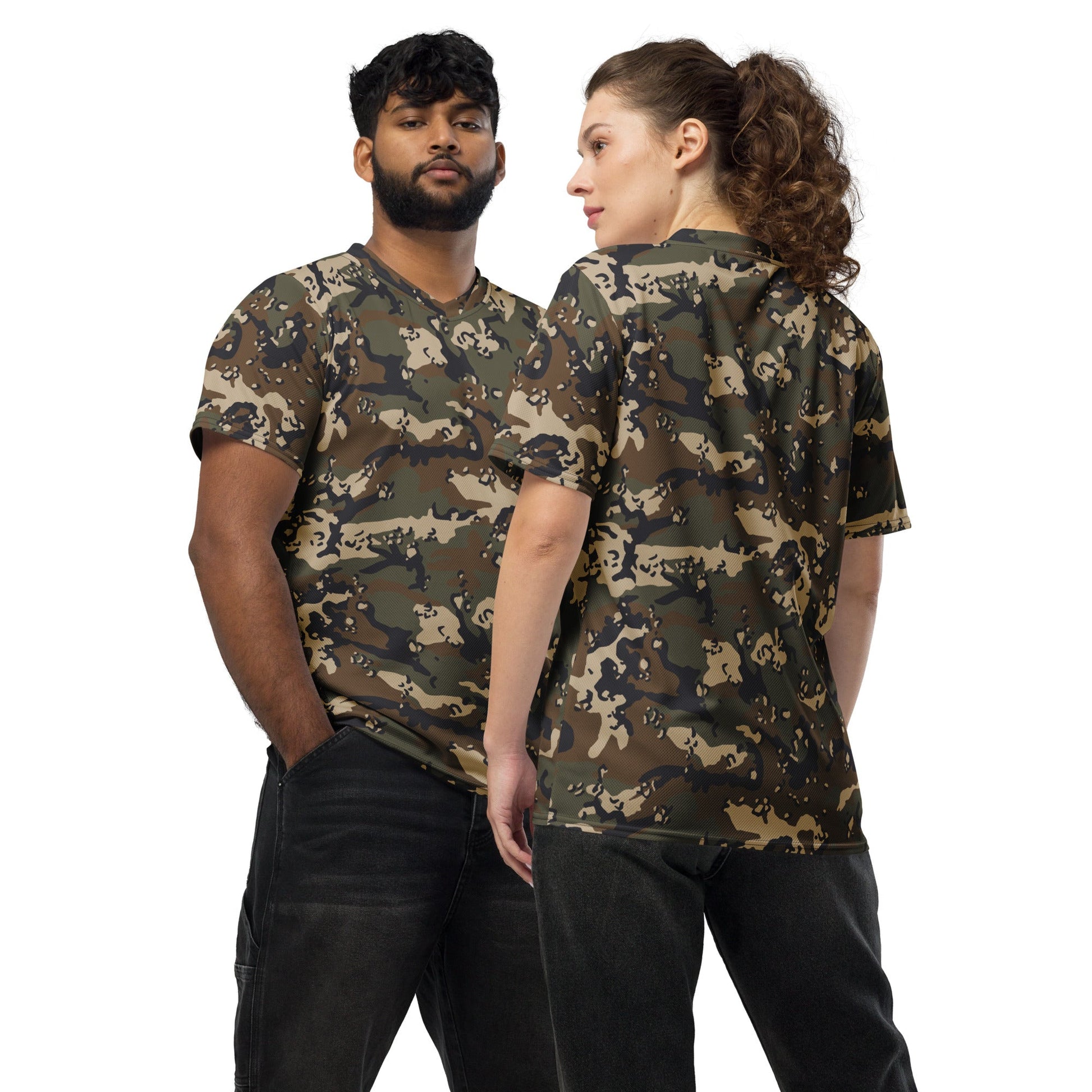 Chocolate Chip Woodland CAMO unisex sports jersey - 2XS - Sports Jerseys