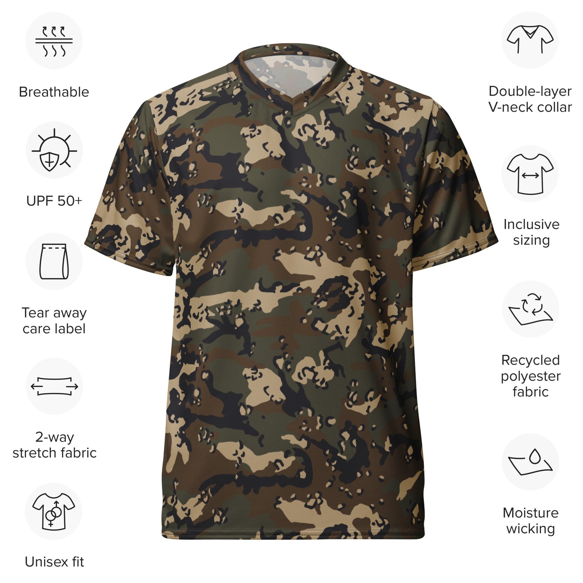 Chocolate Chip Woodland CAMO unisex sports jersey - Sports Jerseys