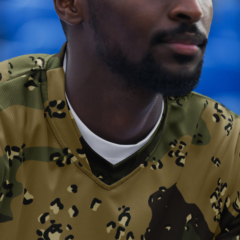 Chocolate Chip Woodland CAMO Unisex Sports Jersey