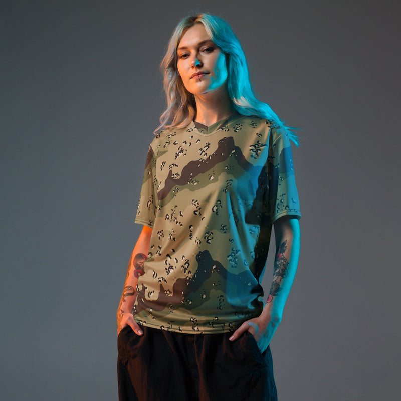Chocolate Chip Woodland CAMO Unisex Sports Jersey