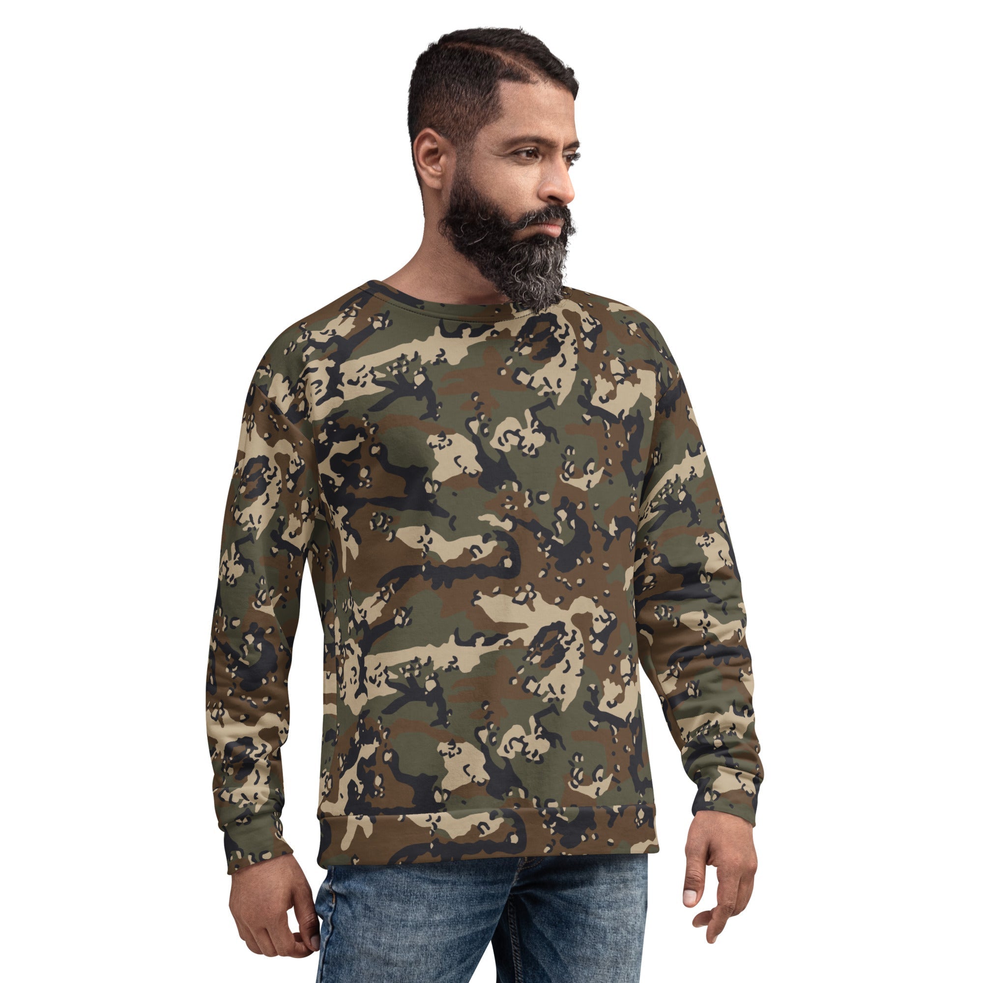 CAMO HQ - Chocolate Chip Woodland CAMO Unisex Sweatshirt