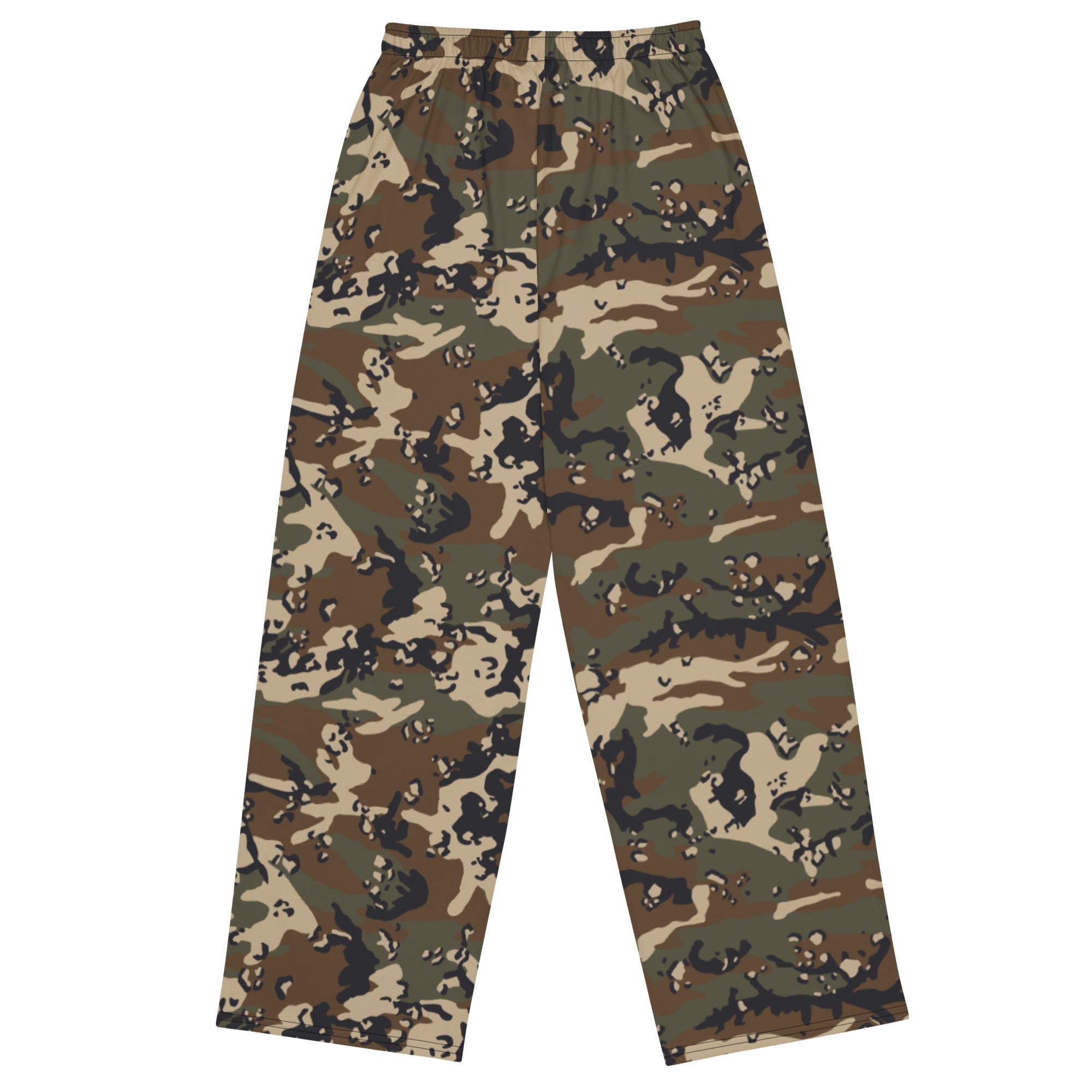 CAMO HQ - Chocolate Chip Woodland CAMO unisex wide-leg pants