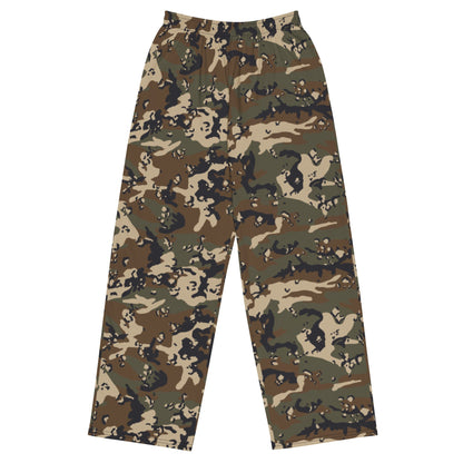 Chocolate Chip Woodland CAMO Unisex Wide-Leg Leisure Pants - 2XS