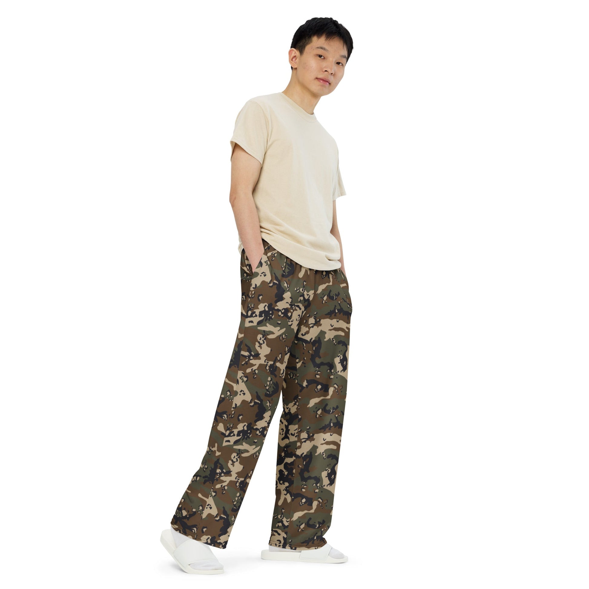 Chocolate Chip Woodland CAMO Unisex Wide-Leg Leisure Pants