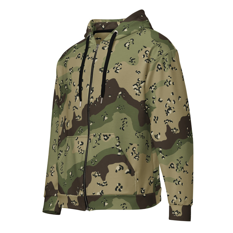 Chocolate Chip Woodland CAMO Unisex Zip Hoodie