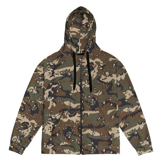 Chocolate Chip Woodland CAMO Unisex zip hoodie - 2XS - Zip Hoodies