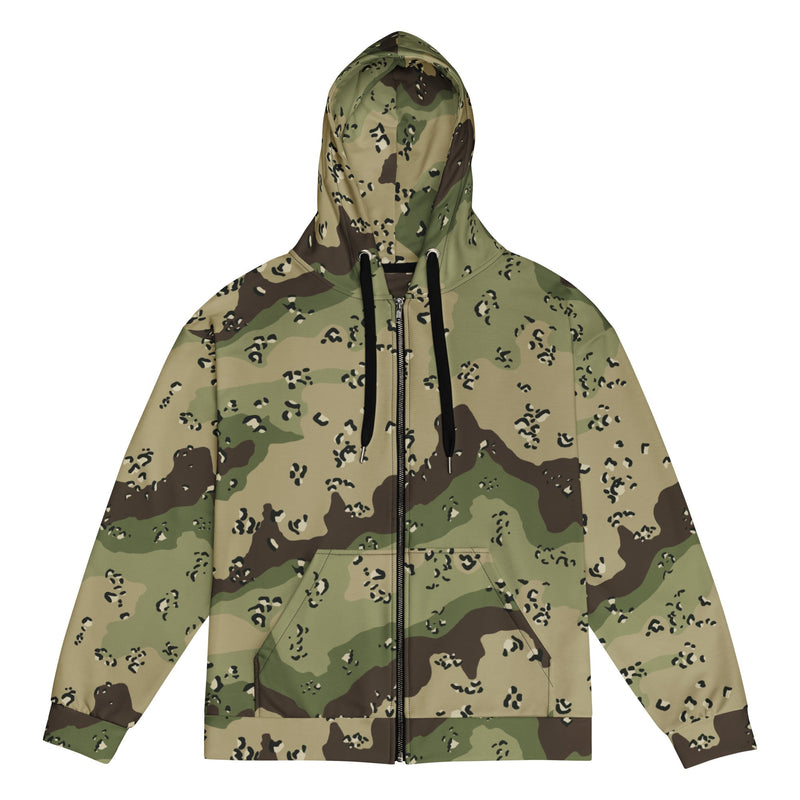 Chocolate Chip Woodland CAMO Unisex Zip Hoodie - 2XS