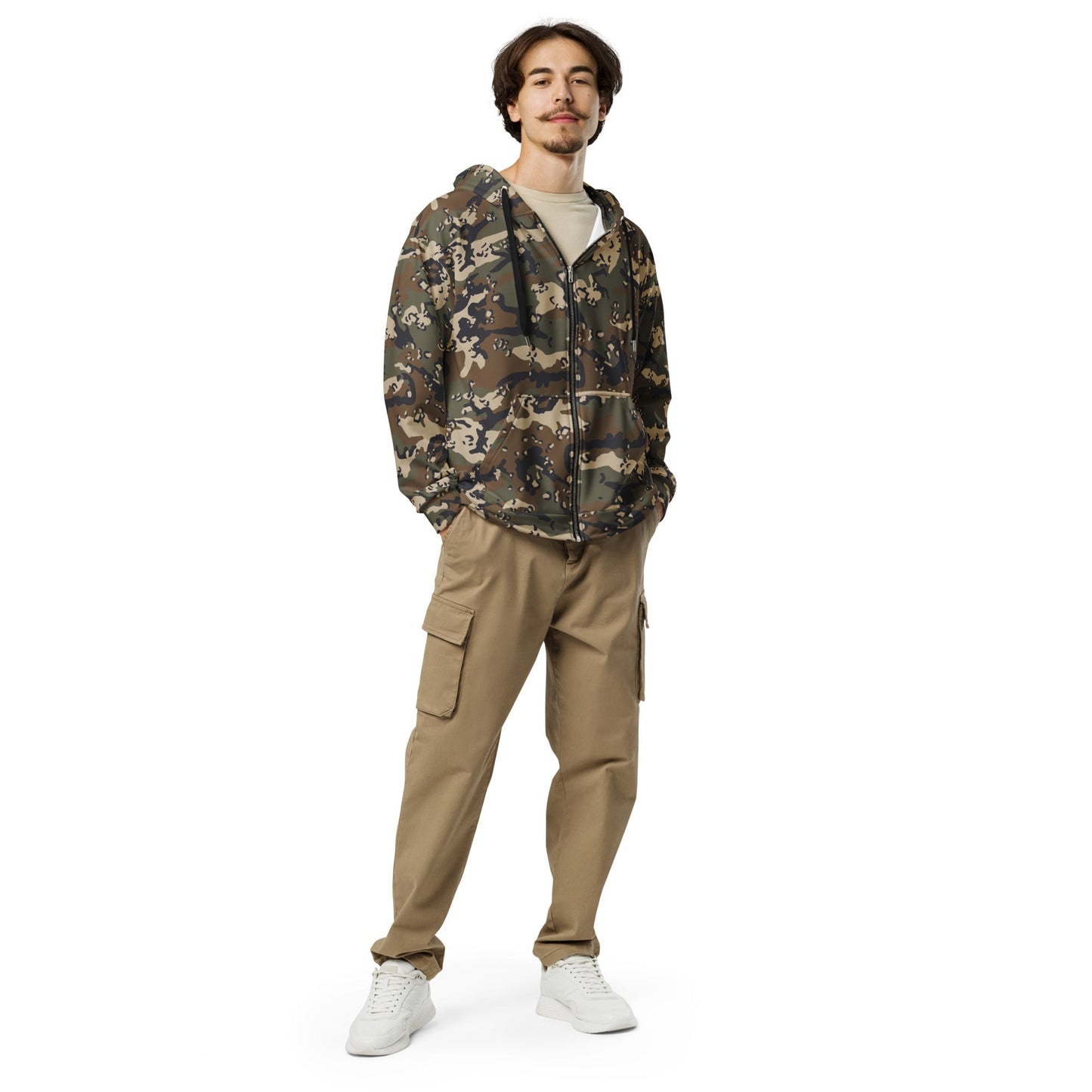 Chocolate Chip Woodland CAMO Unisex zip hoodie - Zip Hoodies