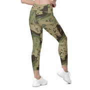 Chocolate Chip Woodland CAMO Womens Leggings with Pockets - Women