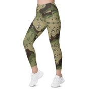 Chocolate Chip Woodland CAMO Womens Leggings with Pockets - Women