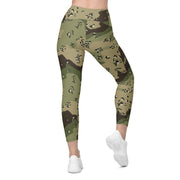 Chocolate Chip Woodland CAMO Womens Leggings with Pockets - Women