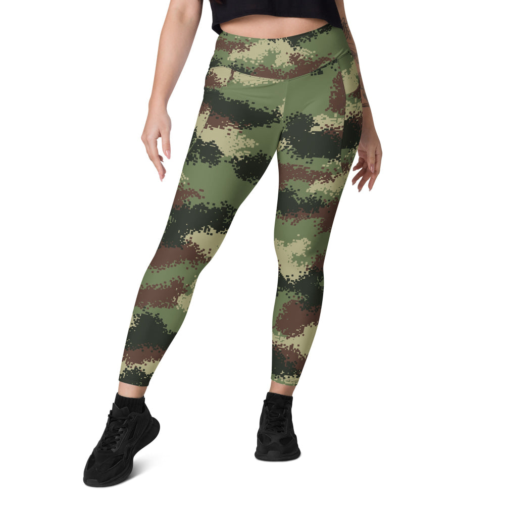 Colombian Camflado Pixelado Digital CAMO Leggings with pockets - Womens With Pockets