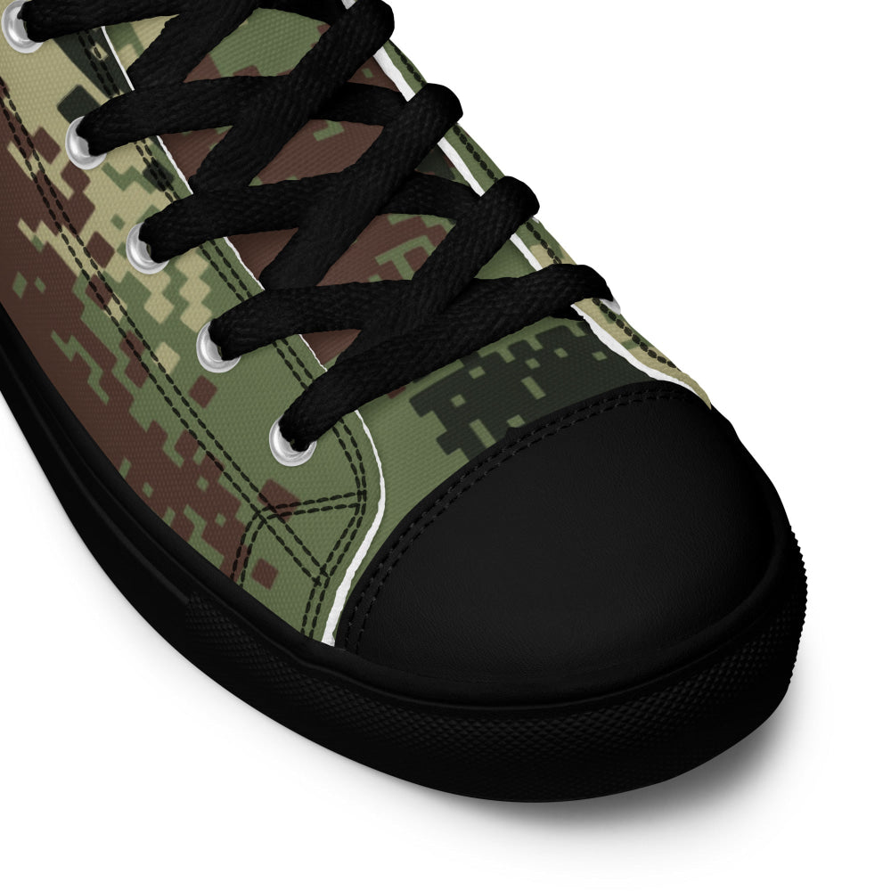 Colombian Camflado Pixelado Digital CAMO Men’s high top canvas shoes - Mens High Top Canvas Shoes