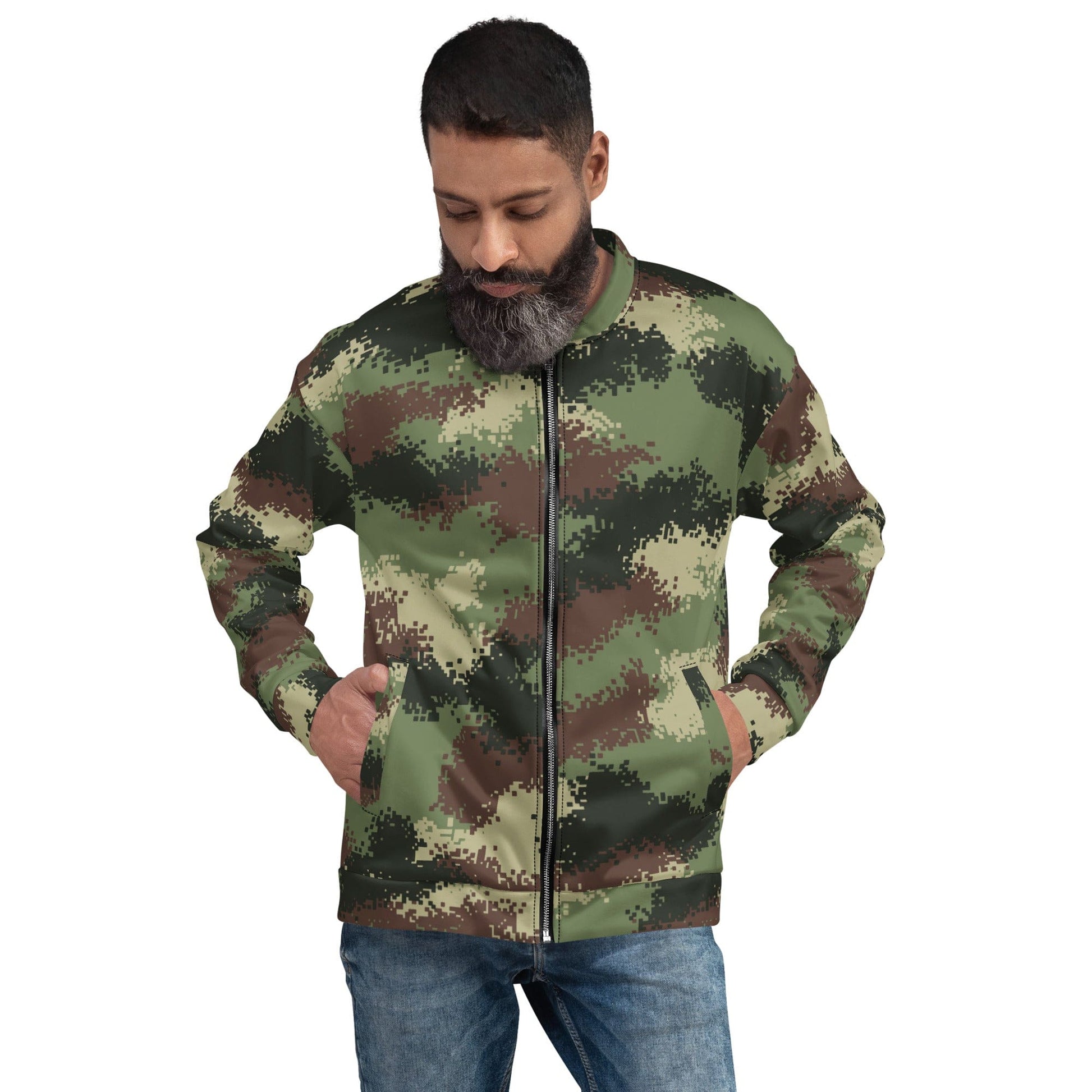 Colombian Camflado Pixelado Digital CAMO Unisex Bomber Jacket