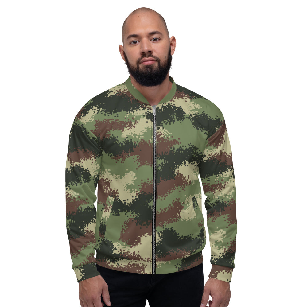 Colombian Camflado Pixelado Digital CAMO Unisex Bomber Jacket