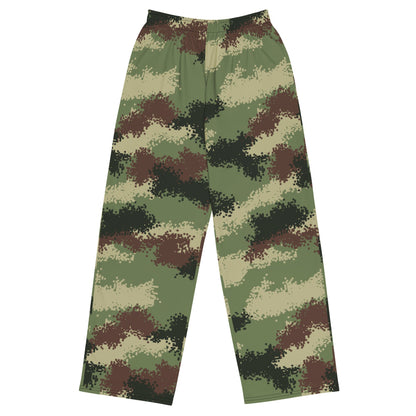 Colombian Camflado Pixelado Digital CAMO unisex wide-leg pants - 2XS - Unisex Wide-Leg Pants