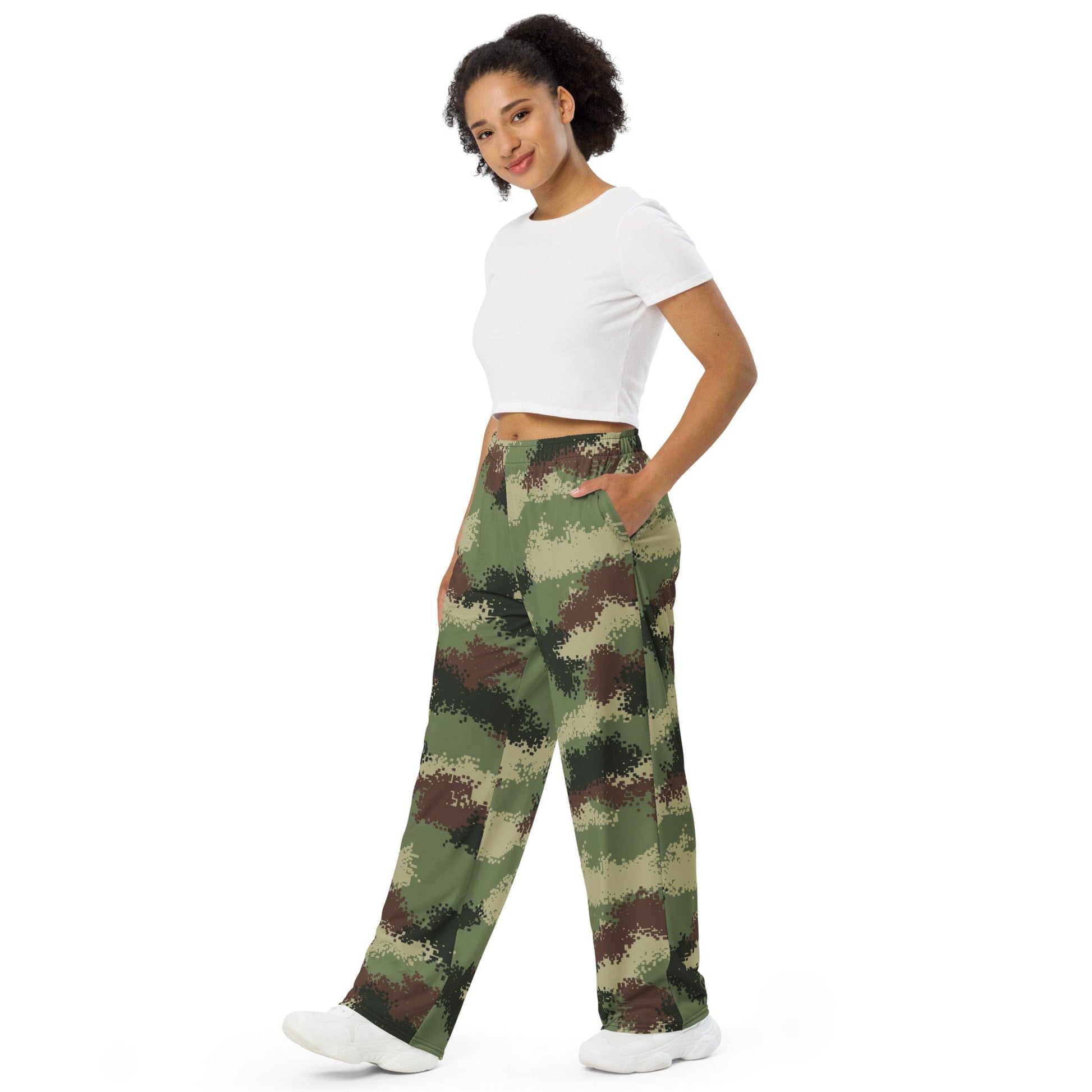 Colombian Camflado Pixelado Digital CAMO unisex wide-leg pants - Unisex Wide-Leg Pants