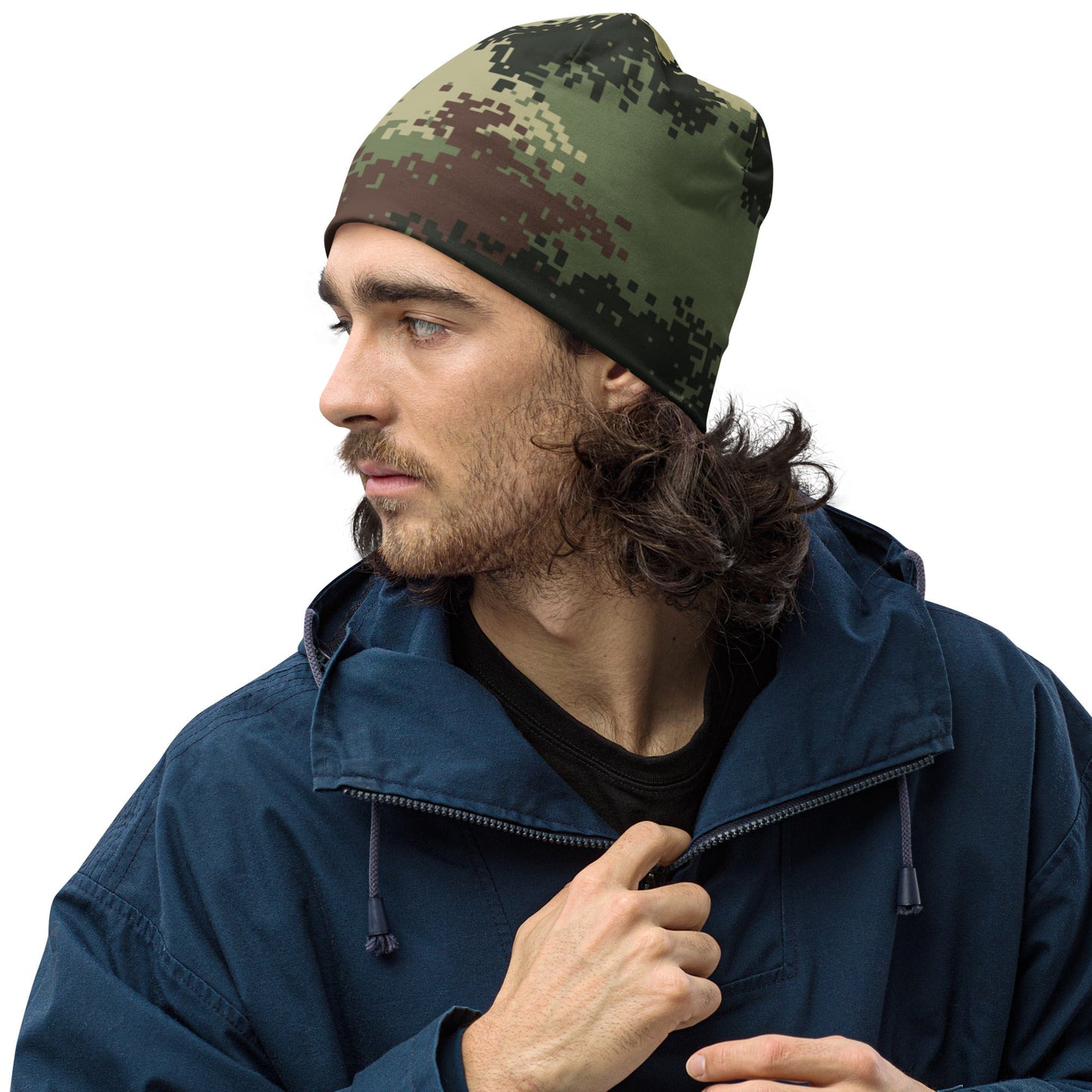 Colombian Digital Camflado Pixelado CAMO Beanie - S - Beanies