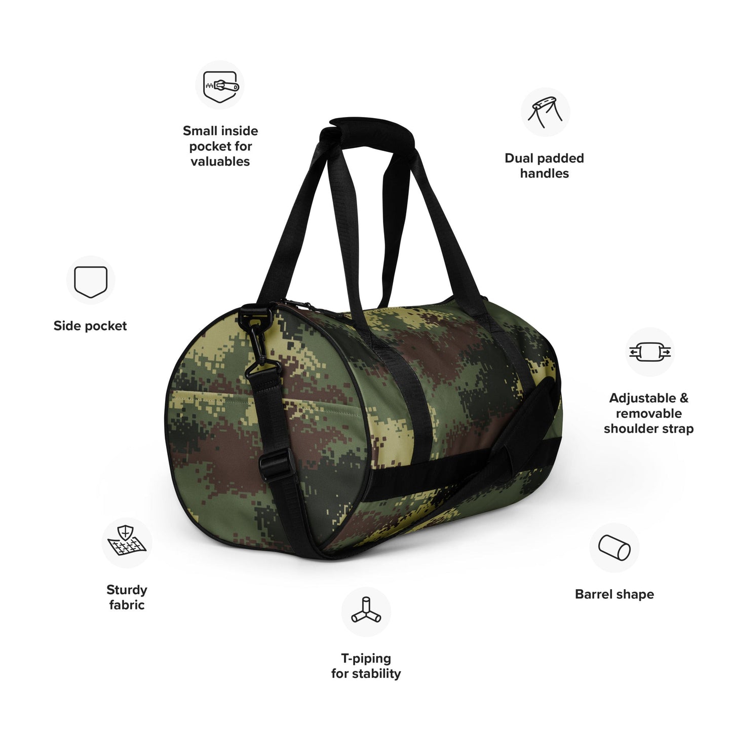 Colombian Digital Camflado Pixelado CAMO gym bag - Gym Bags