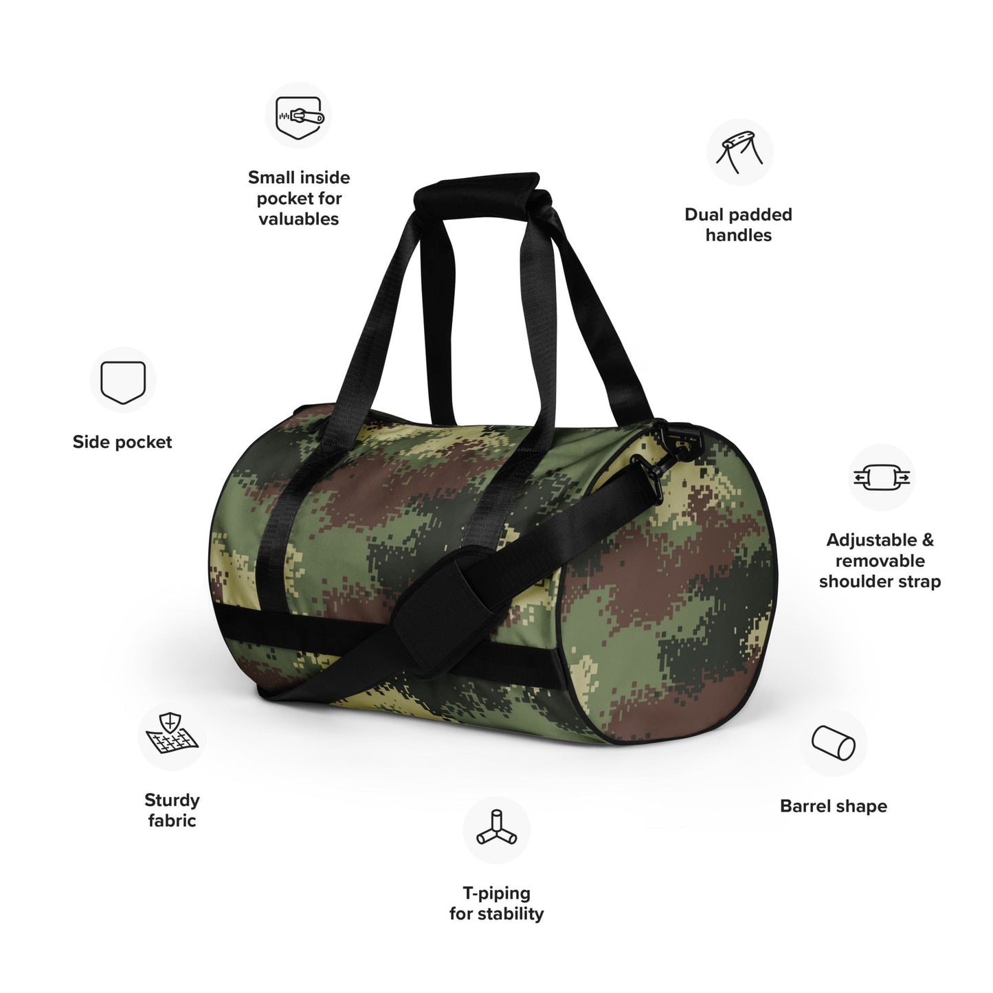Colombian Digital Camflado Pixelado CAMO gym bag - Gym Bags