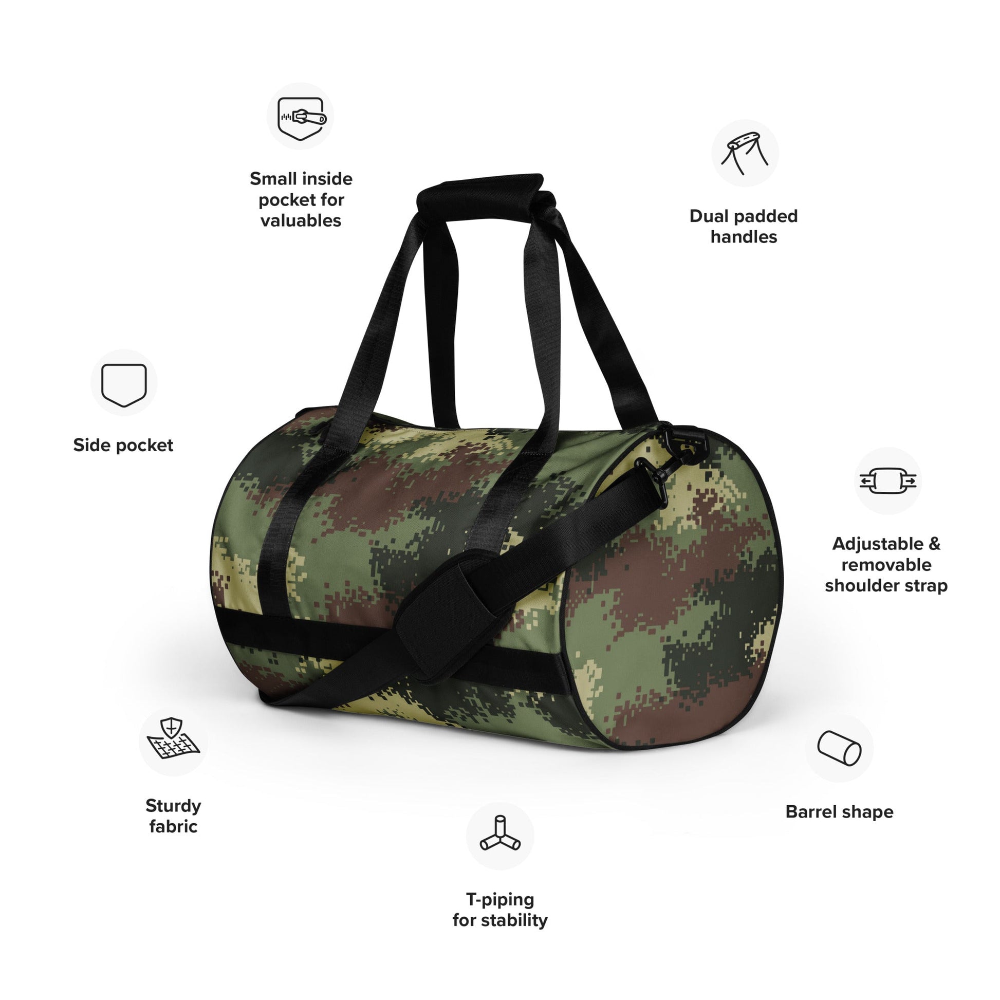 Colombian Digital Camflado Pixelado CAMO gym bag - Gym Bags