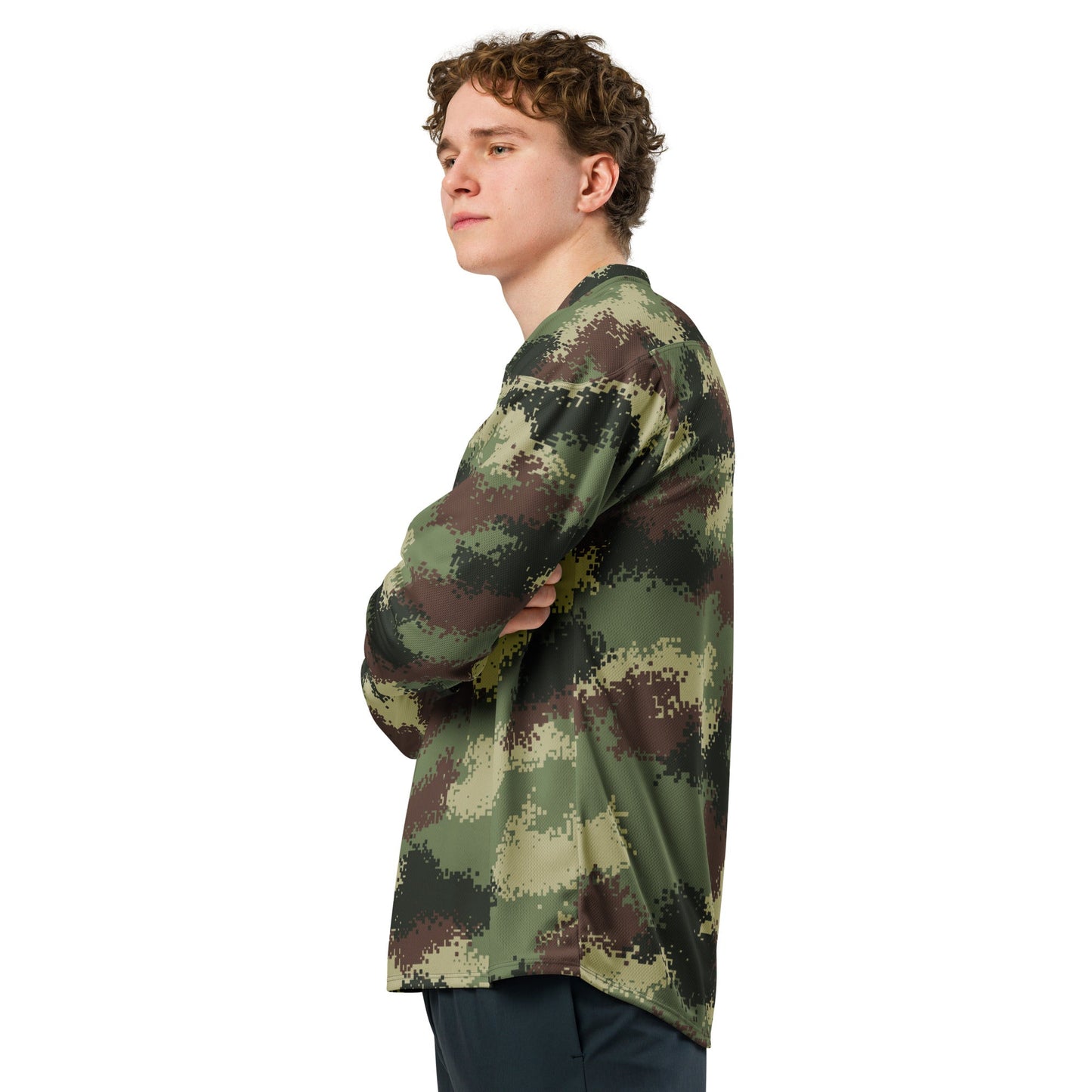 Colombian Digital Camflado Pixelado CAMO Unisex Hockey Fan Jersey - 2XS