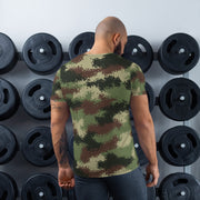 Digital Pixelado Jungle CAMO Mens Athletic T-Shirt - Shirt