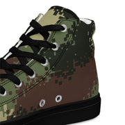 Digital Pixelado Jungle CAMO Mens High-Top Canvas Shoes