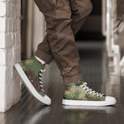 Digital Pixelado Jungle CAMO Mens High-Top Canvas Shoes - White / 5