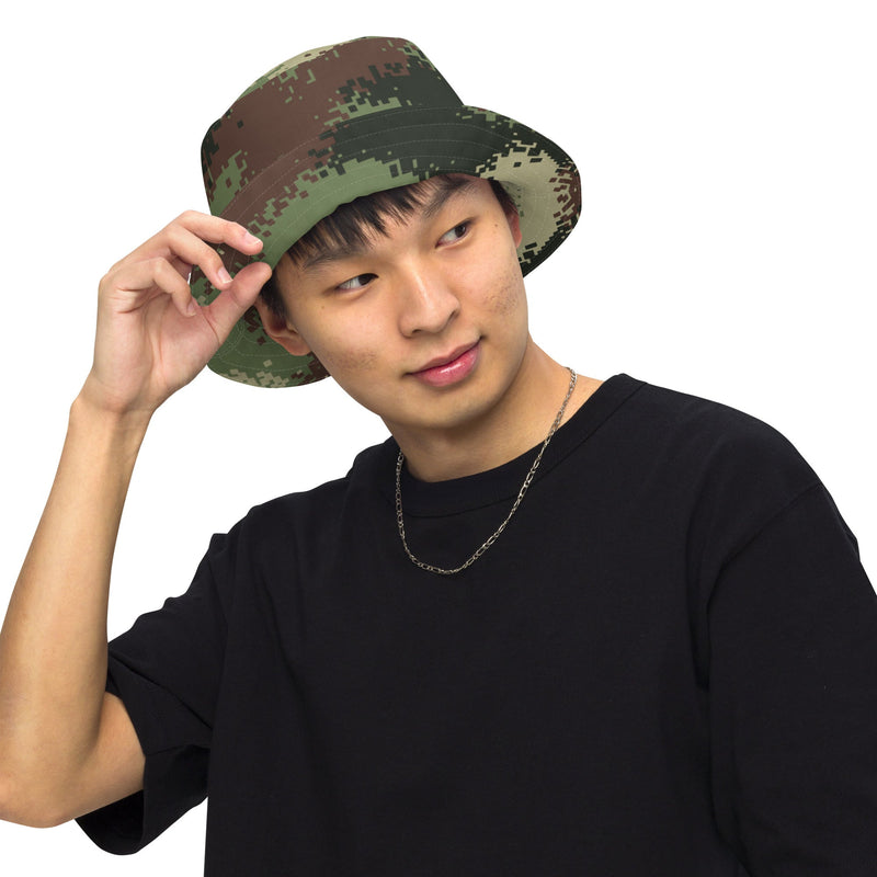 Digital Pixelado Jungle CAMO Reversible Bucket Hat - Head