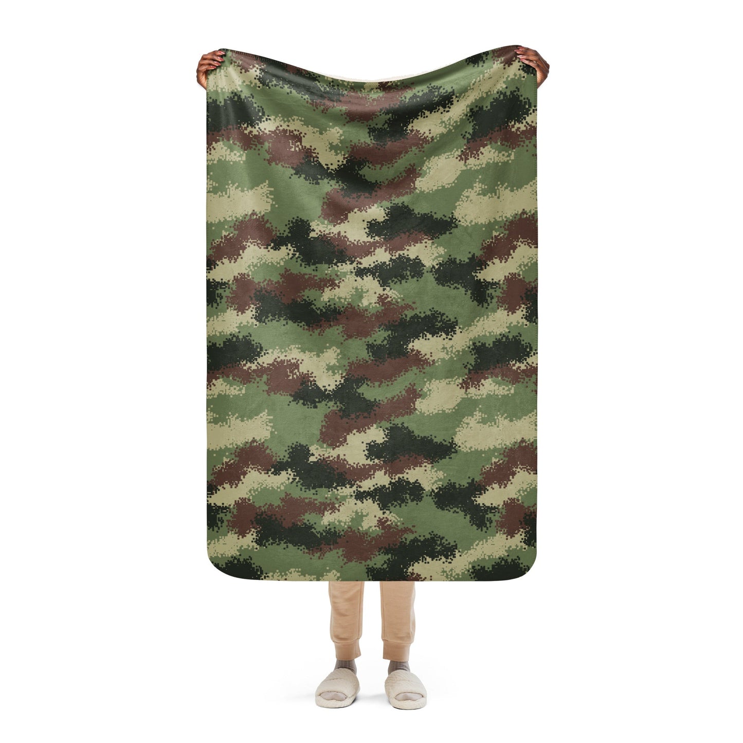 Colombian Digital Camflado Pixelado CAMO Sherpa blanket - 37″×57″ - Blankets